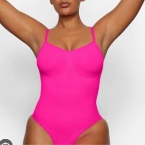 SKIMS Hot Pink Bodysuit